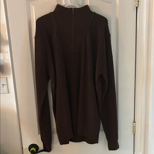 Men's Brown Quarter Zip